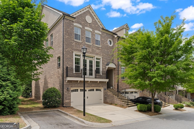 view of property with a garage