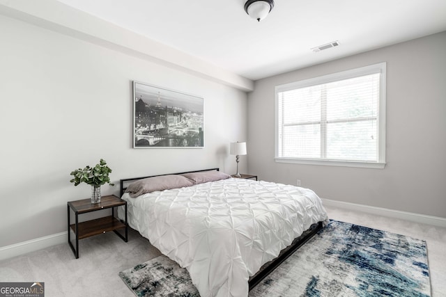 bedroom with carpet