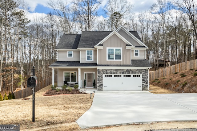 view of front of home featuring a garage