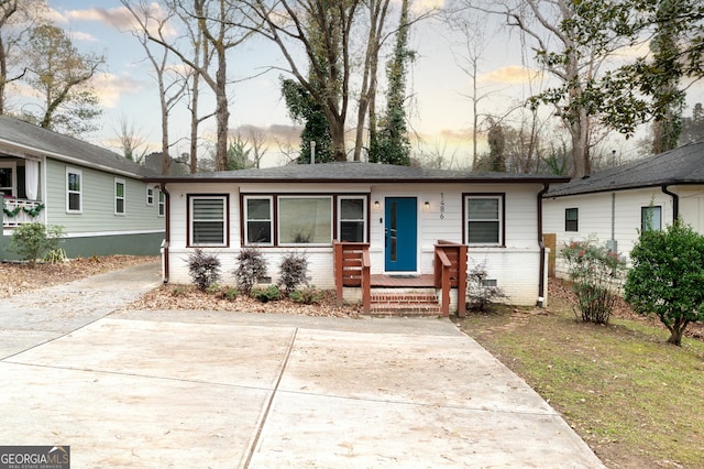 view of ranch-style house