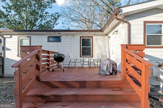 view of wooden deck