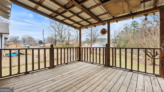 view of wooden deck