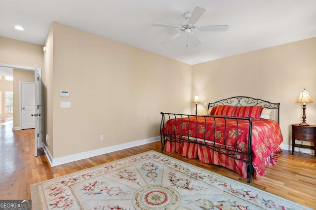 bedroom featuring hardwood / wood-style flooring