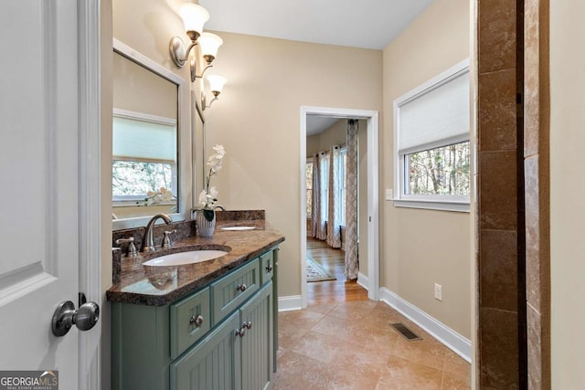 bathroom featuring vanity