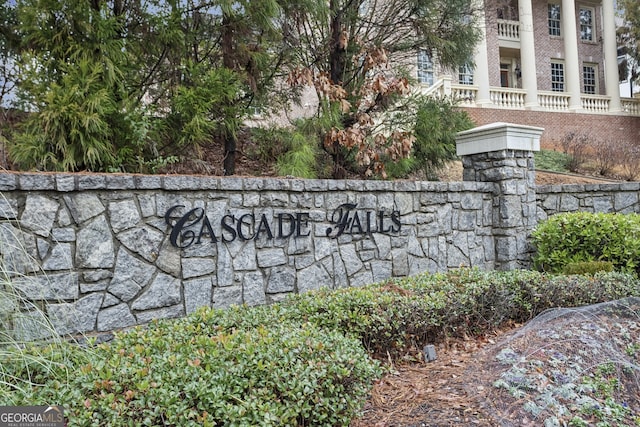 view of community sign