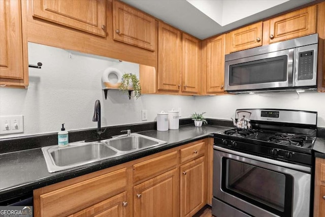 kitchen with sink and stainless steel appliances