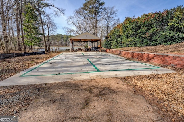 view of pool featuring a gazebo