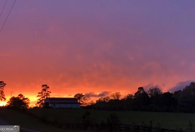 view of nature at dusk