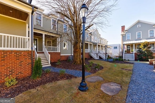 exterior space with a porch