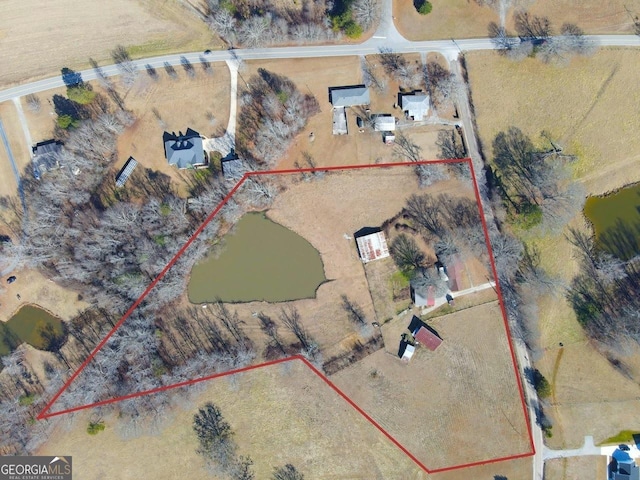 444 Agape Rd, Carrollton, GA 30116 - overview of rural landscape with property parcel outlined
