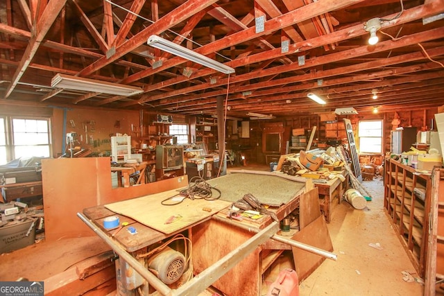 444 Agape Rd, Carrollton, GA 30116 - miscellaneous room with a workshop area and healthy amount of natural light