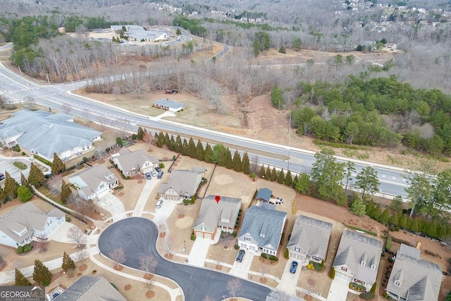 aerial view featuring a residential view