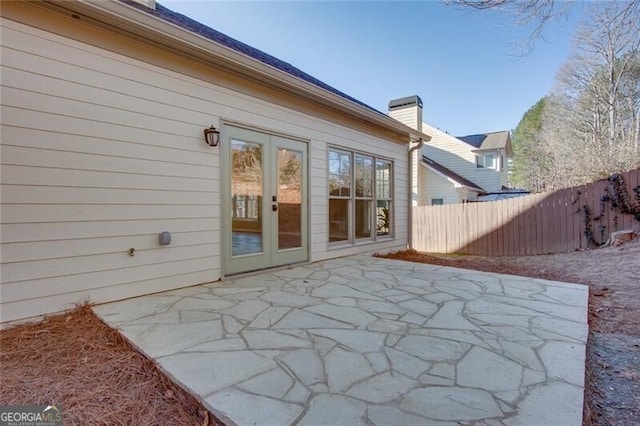 view of patio with french doors