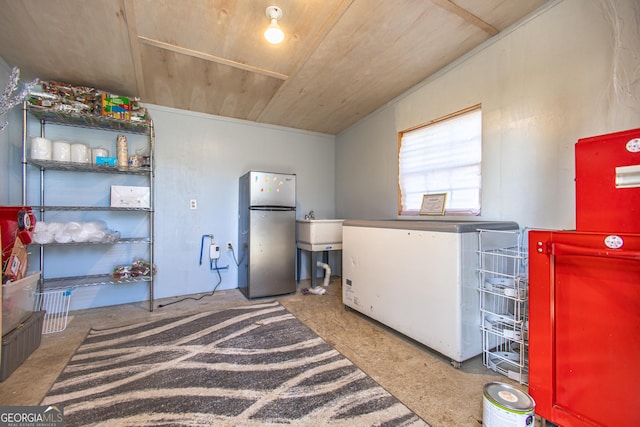 interior space with sink