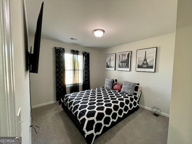 bedroom with carpet floors