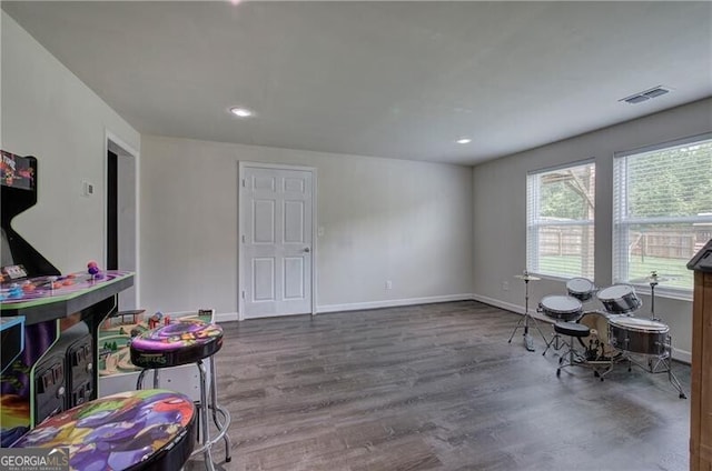 interior space with wood-type flooring