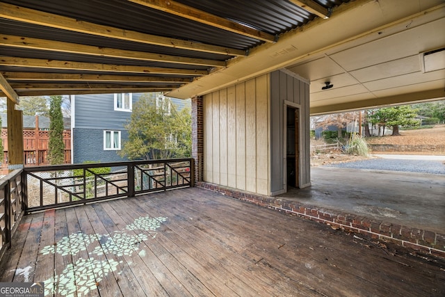 view of wooden terrace