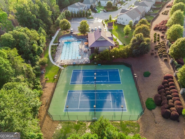 birds eye view of property