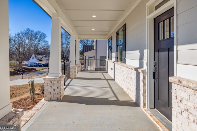 view of patio / terrace with a porch