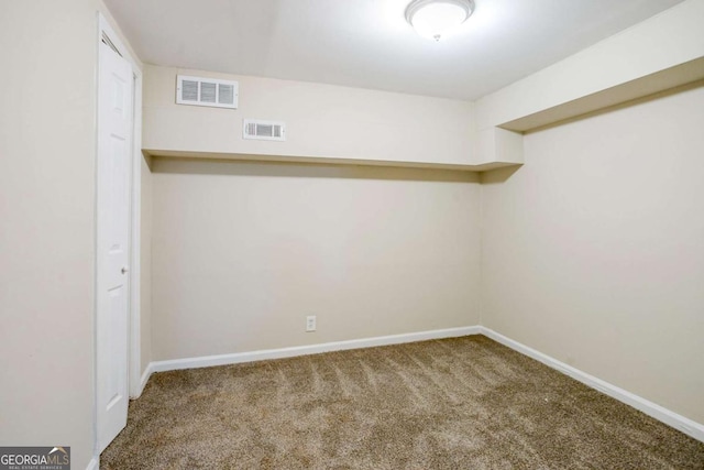 interior space featuring carpet floors