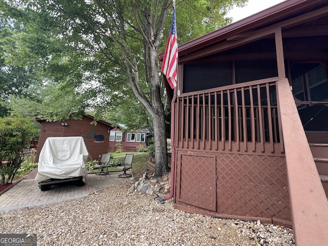 view of home's exterior featuring a patio area