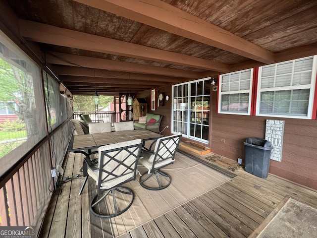 view of wooden terrace