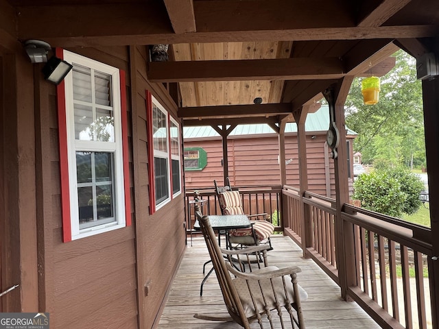 view of wooden terrace