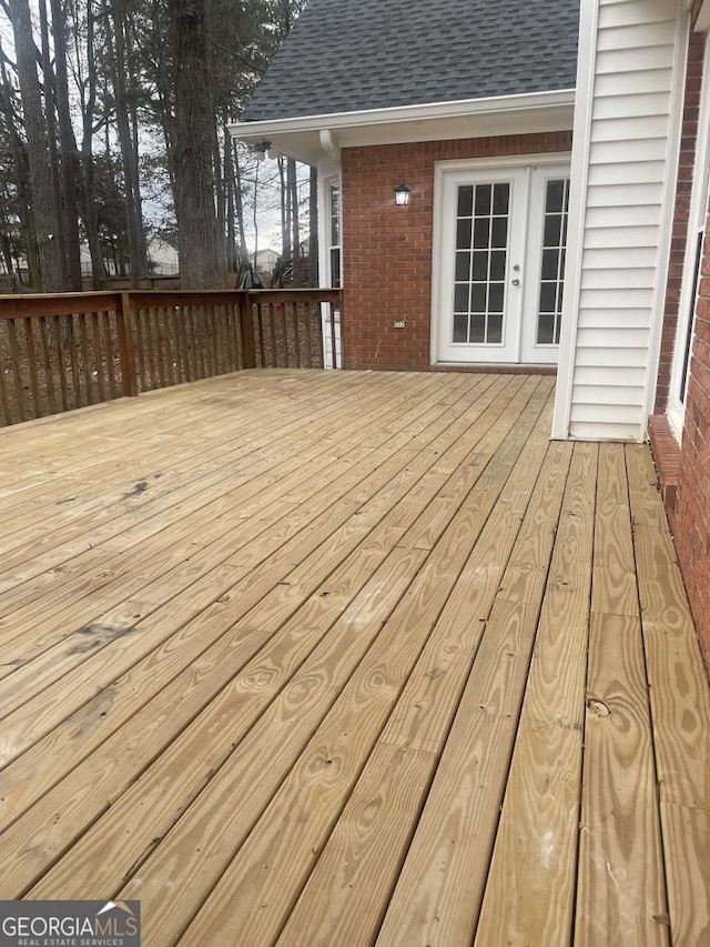 deck with french doors