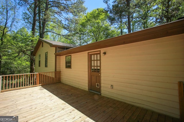 view of wooden deck