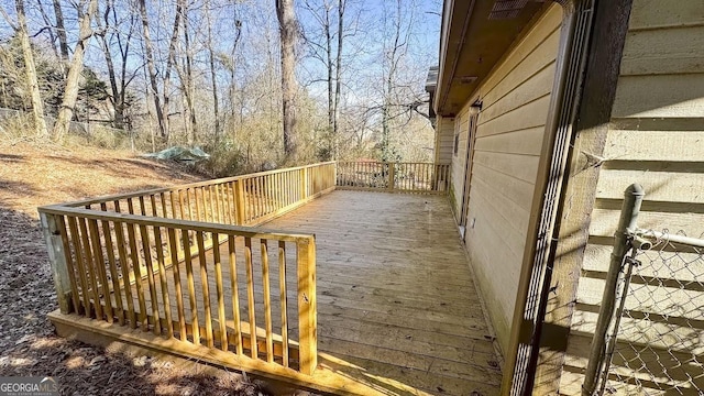 view of wooden deck