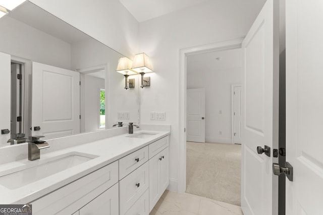 bathroom featuring vanity