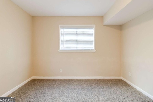 view of carpeted spare room