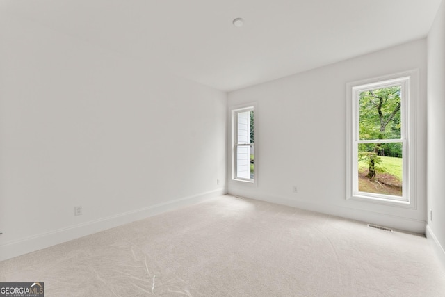 carpeted empty room with a healthy amount of sunlight