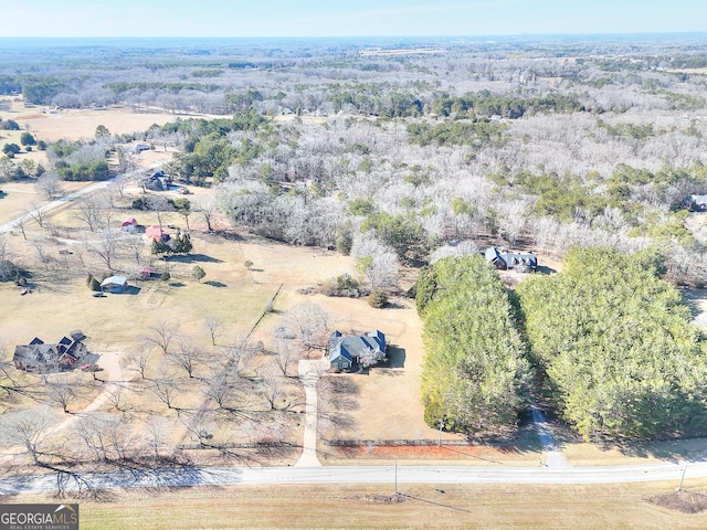 drone / aerial view featuring a rural view