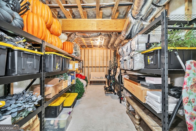 view of storage room