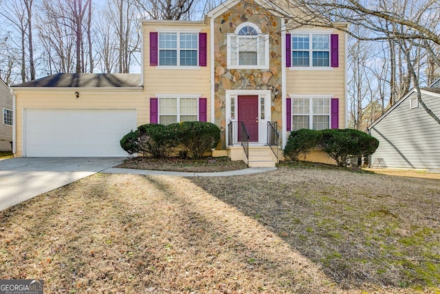 view of front of house featuring a garage