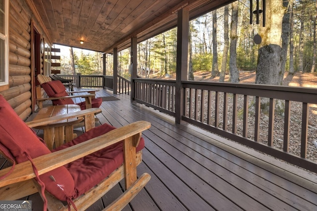 view of wooden terrace