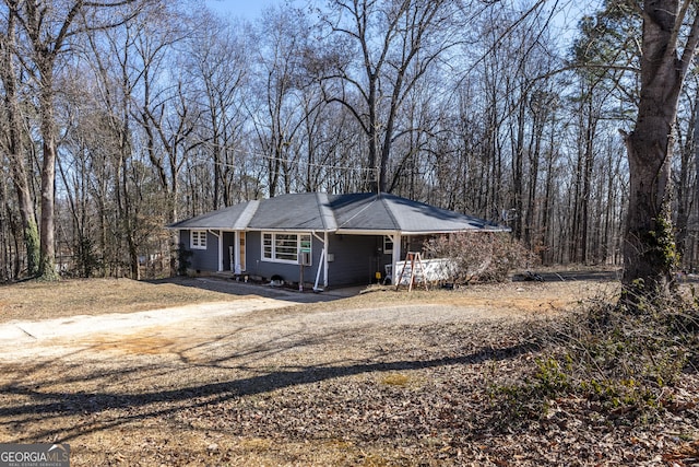 view of ranch-style house