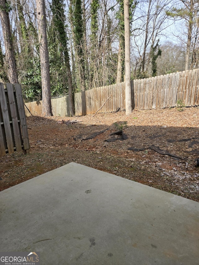 view of yard with a patio