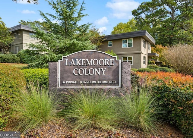 view of community sign