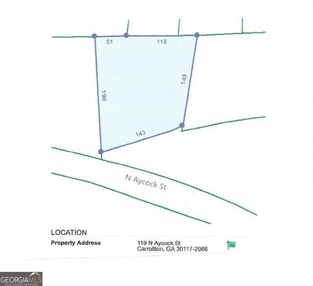 119 N Aycock St, Carrollton GA, 30117 land for sale