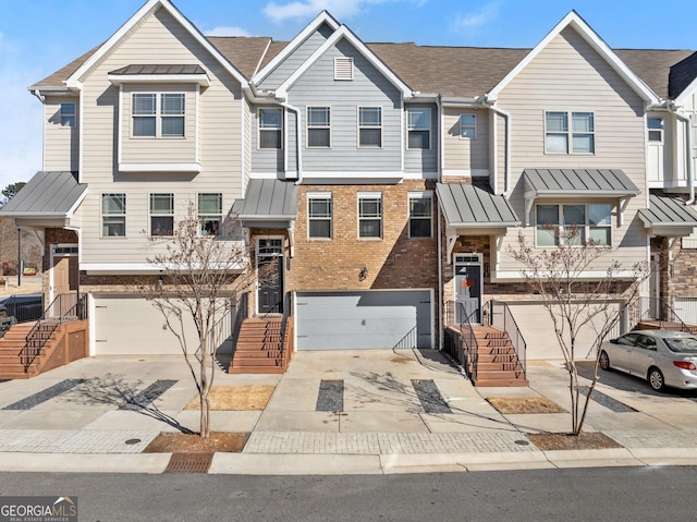 view of property featuring a garage