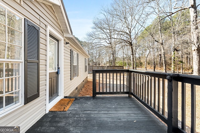 view of wooden terrace