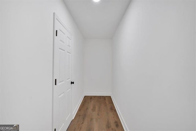 hall featuring dark hardwood / wood-style flooring