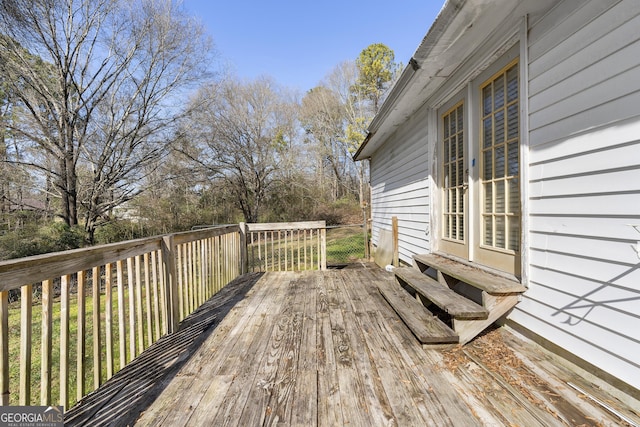 view of wooden terrace