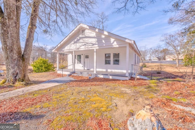 bungalow-style house featuring a porch