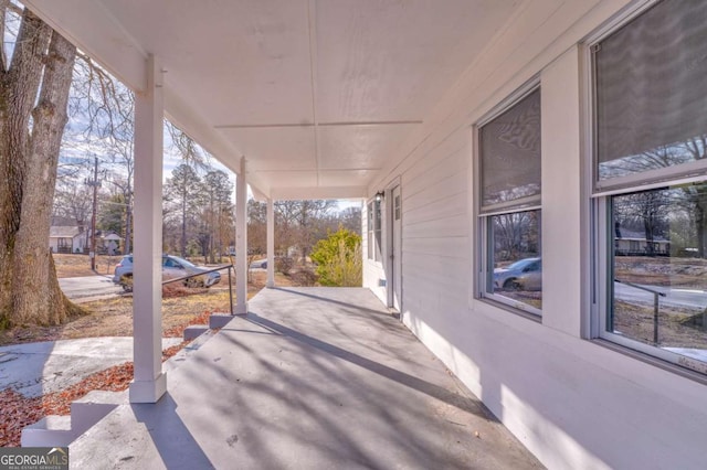 view of patio / terrace with a porch