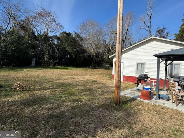 view of yard with a gazebo