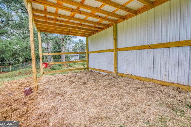 view of stable