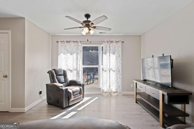 481 Fairview Rd NW, Calhoun, GA 30701 - dining room with a ceiling fan, light wood-style flooring, baseboards, visible vents, and recessed lighting